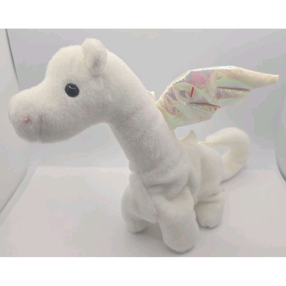 1995 Ty Beanie Baby "Magic" Retired White Flying Dragon BB15